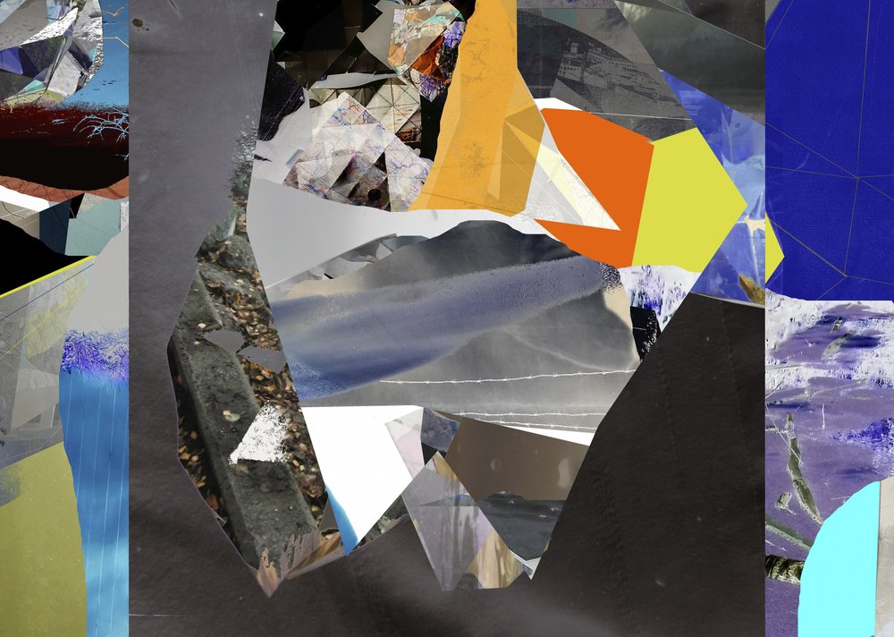 Lebendige abstrakte Collage von Stefan Fransson