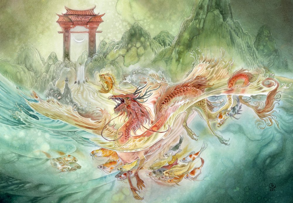 Mythischer Drachen-Koi von Stephanie Law