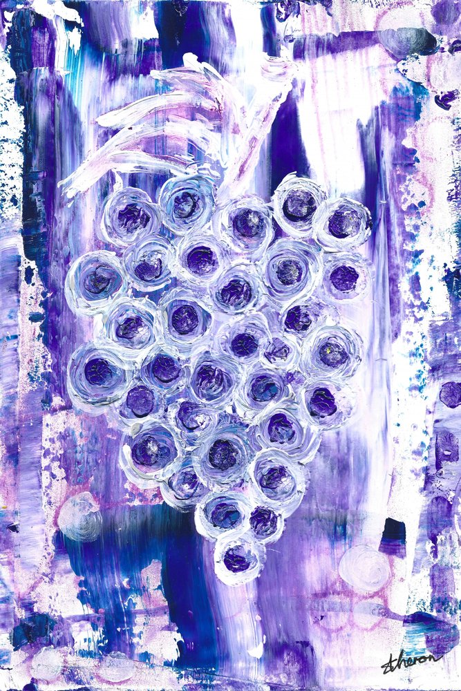 Abstrakte violette Trauben von Sunet Theron