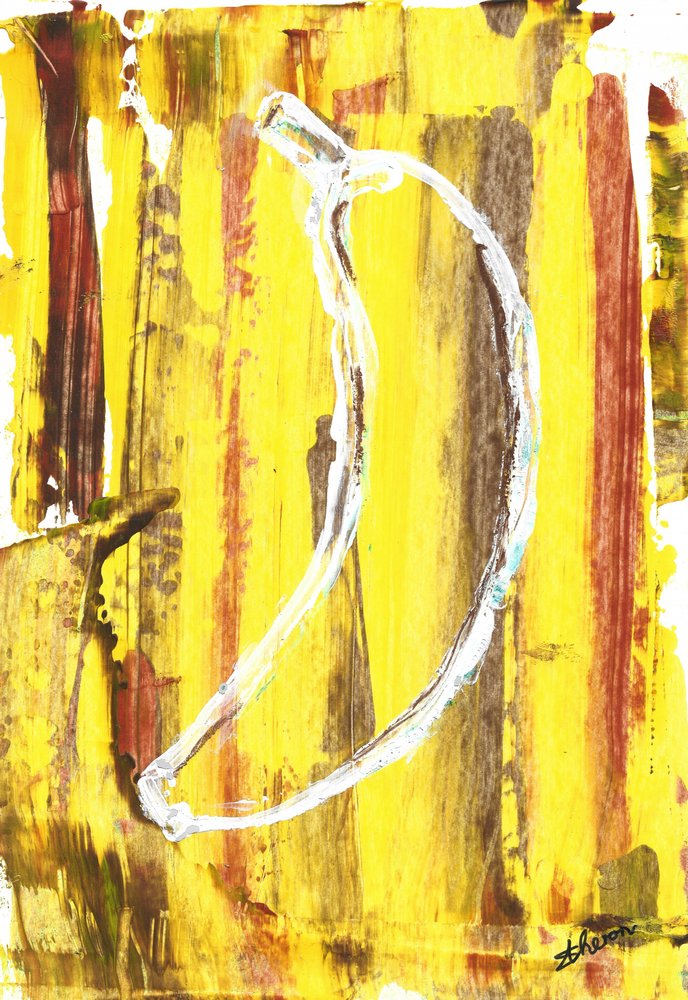Abstrakte Gelbe Banane von Sunet Theron