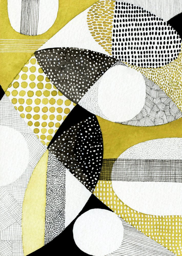 Abstrakte goldene Formen von Susan Black