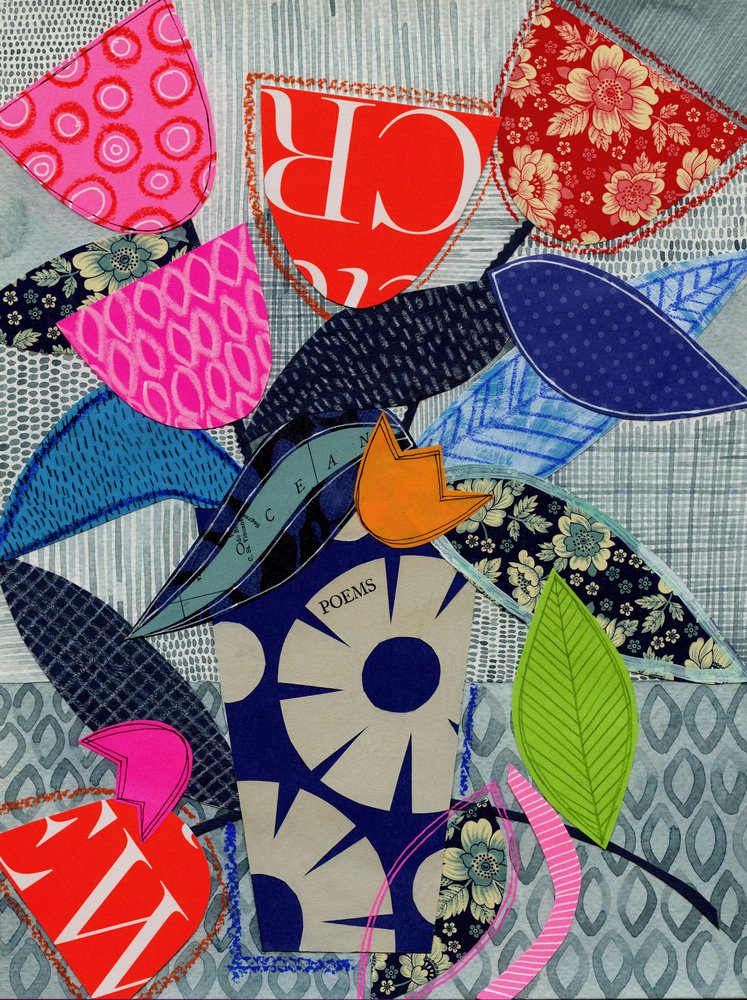 Eklektische Blumen-Collage von Susan Black