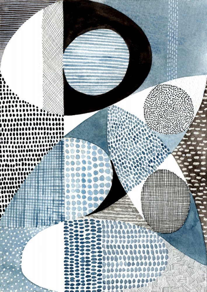 Geometrische Muster mit verschiedenen Schattierungen von Susan Black