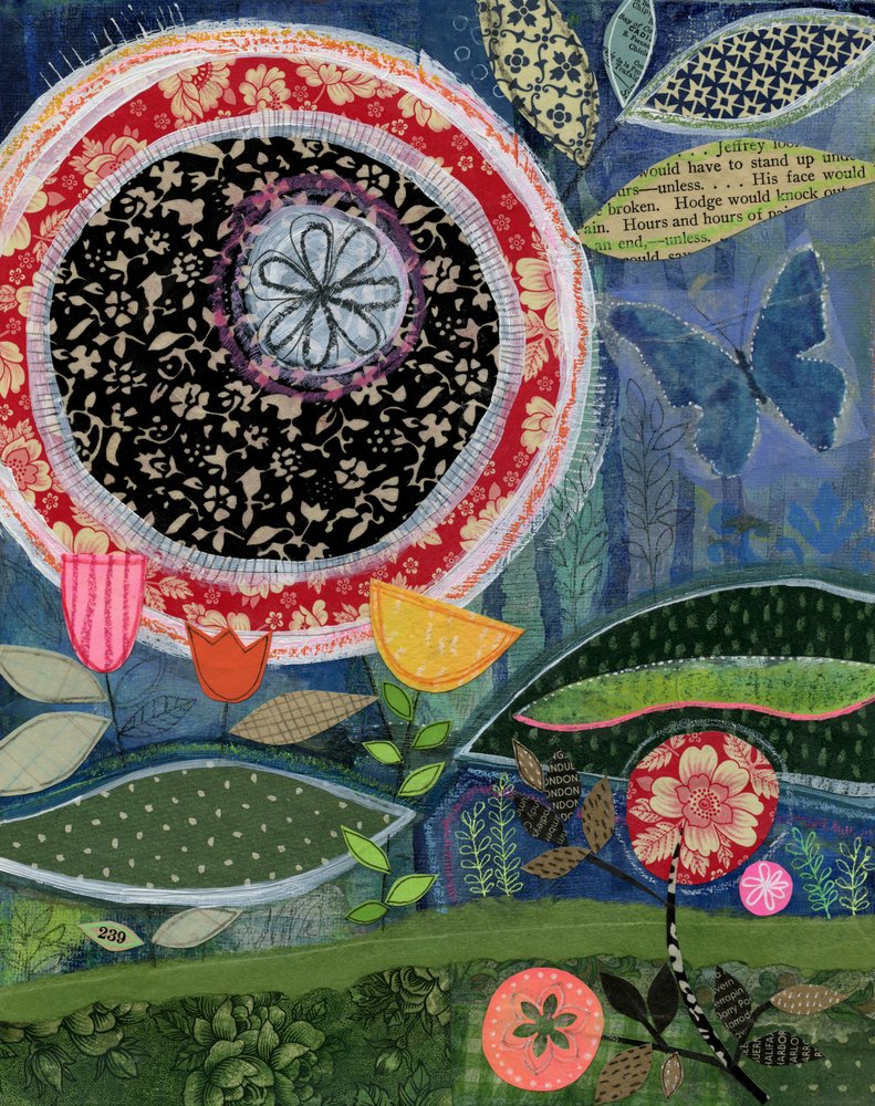 Verspielte Garten-Collage von Susan Black