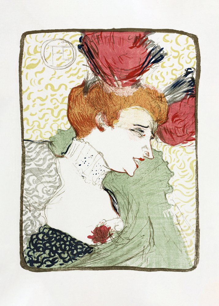 Büste von Mademoiselle Lender (1895) von TOULOUSE LAUTREC