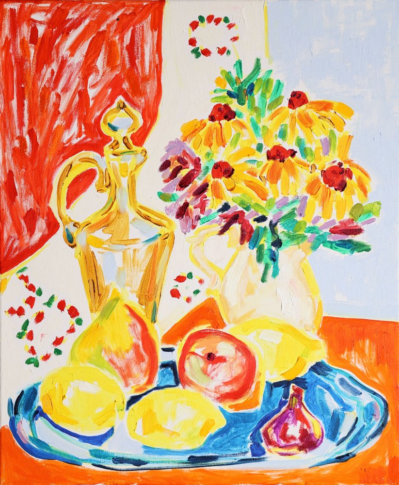 Bunte Blumen und Früchte von Tamara Jare