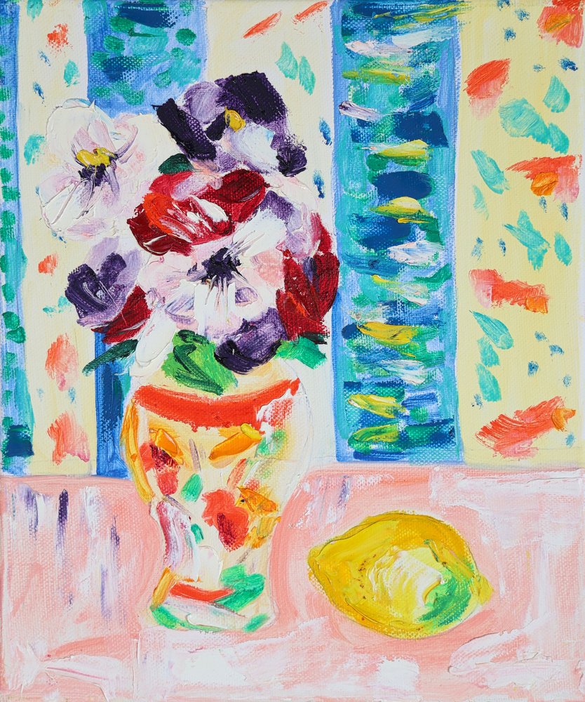 Lebendige Blumen und Zitrone von Tamara Jare
