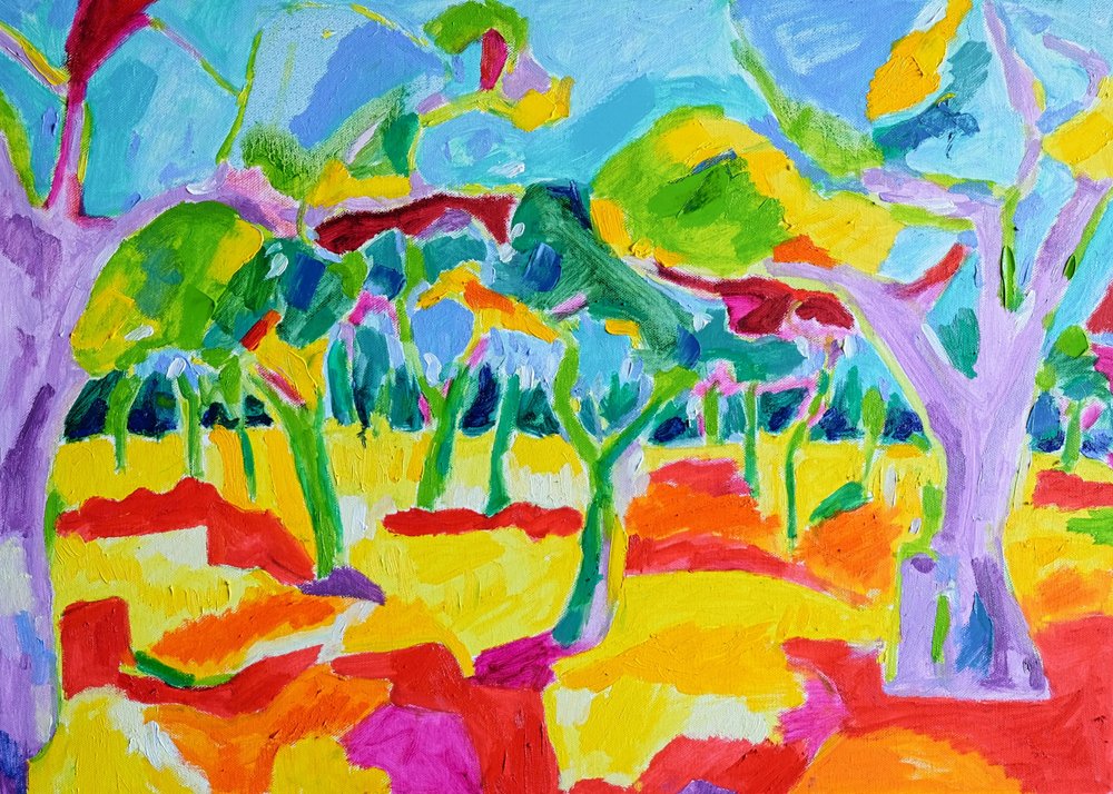 Lebendige Sommerbäume von Tamara Jare