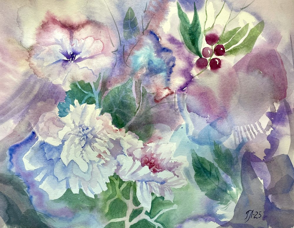 Träumerischer Aquarellgarten von Tanya Lundmark