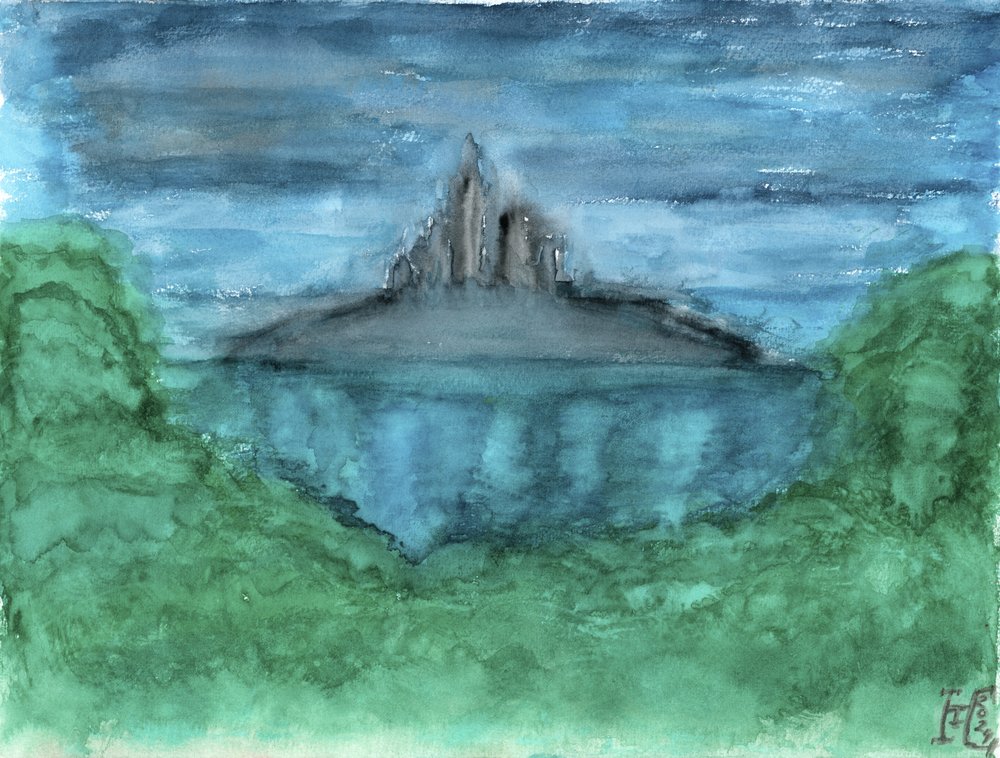 Dunkle Inselburg von Tim Hoinkis