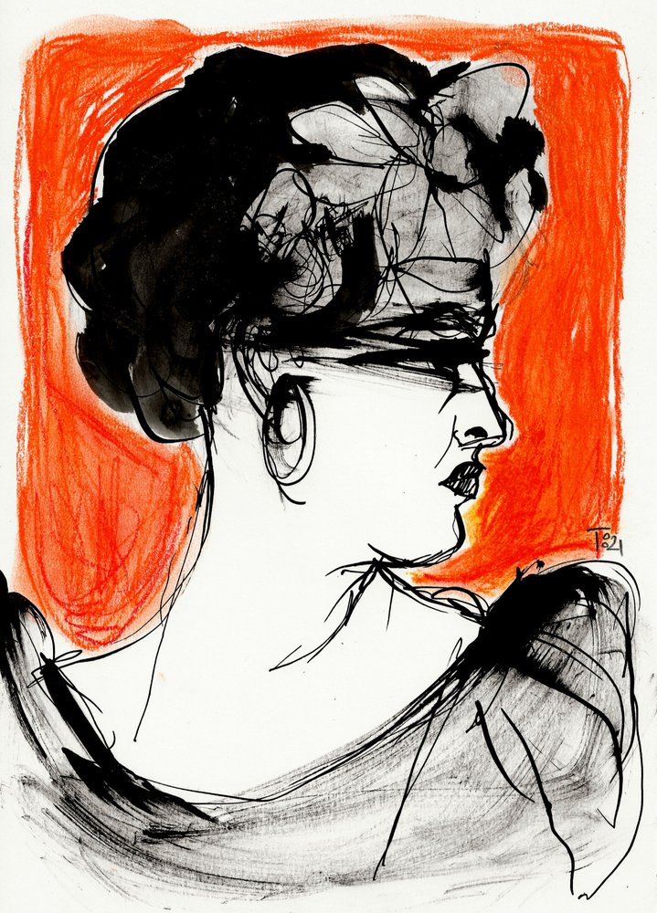 Rätselhafte Frauenprofil von Tore Bahnson