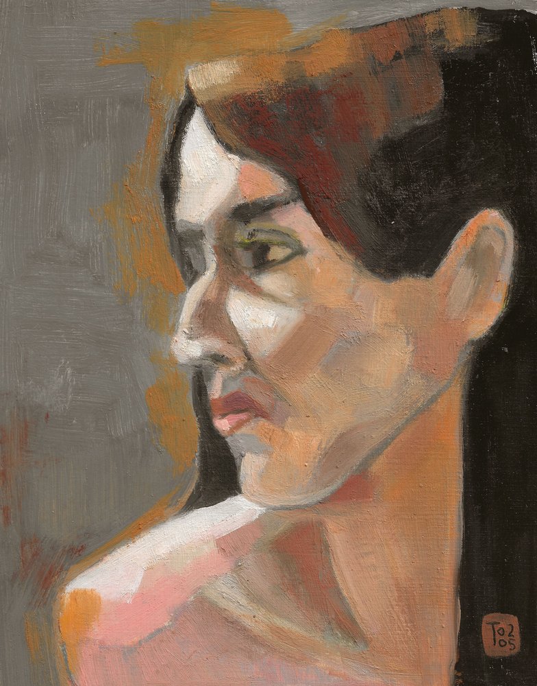 Nachdenkliches Frauenprofil von Tore Bahnson