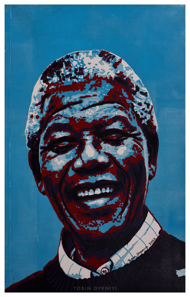Fröhliches Pop-Art-Porträt von Tosin Oyeniyi