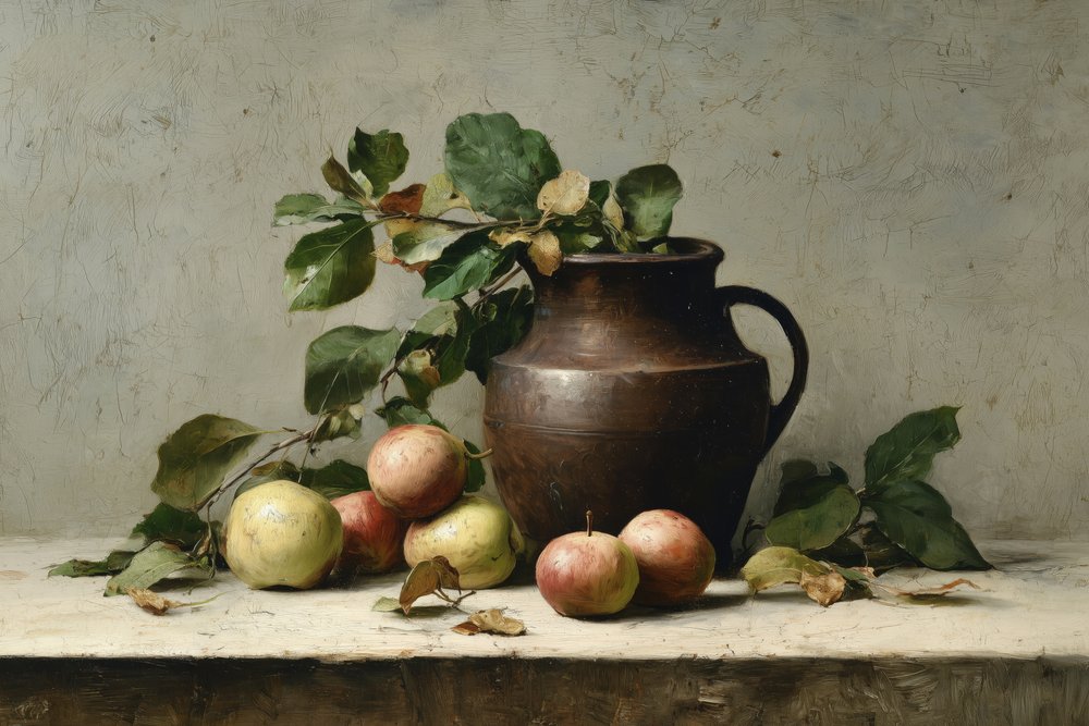 Herbstäpfel und Krug von Treechild