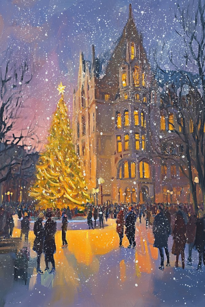Helle Weihnachtsstadt Nr. 02 von Treechild