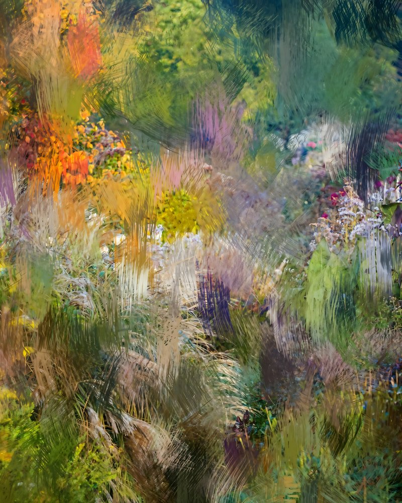 Lebendiges Gartenabstrakt von Uma Gokhale