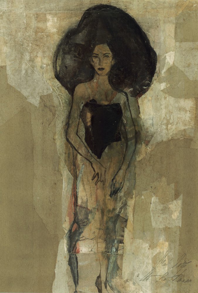 Elegante Dunkelhaarige Frau von Ute Rathmann