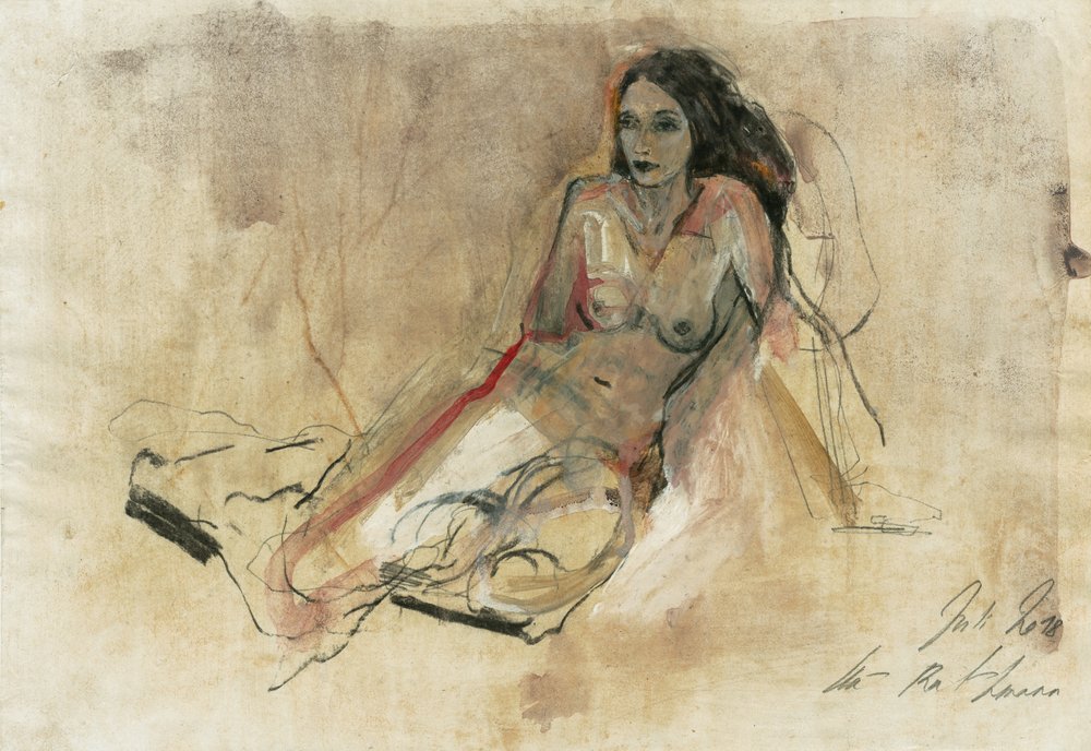 Liegende Aktstudie von Ute Rathmann