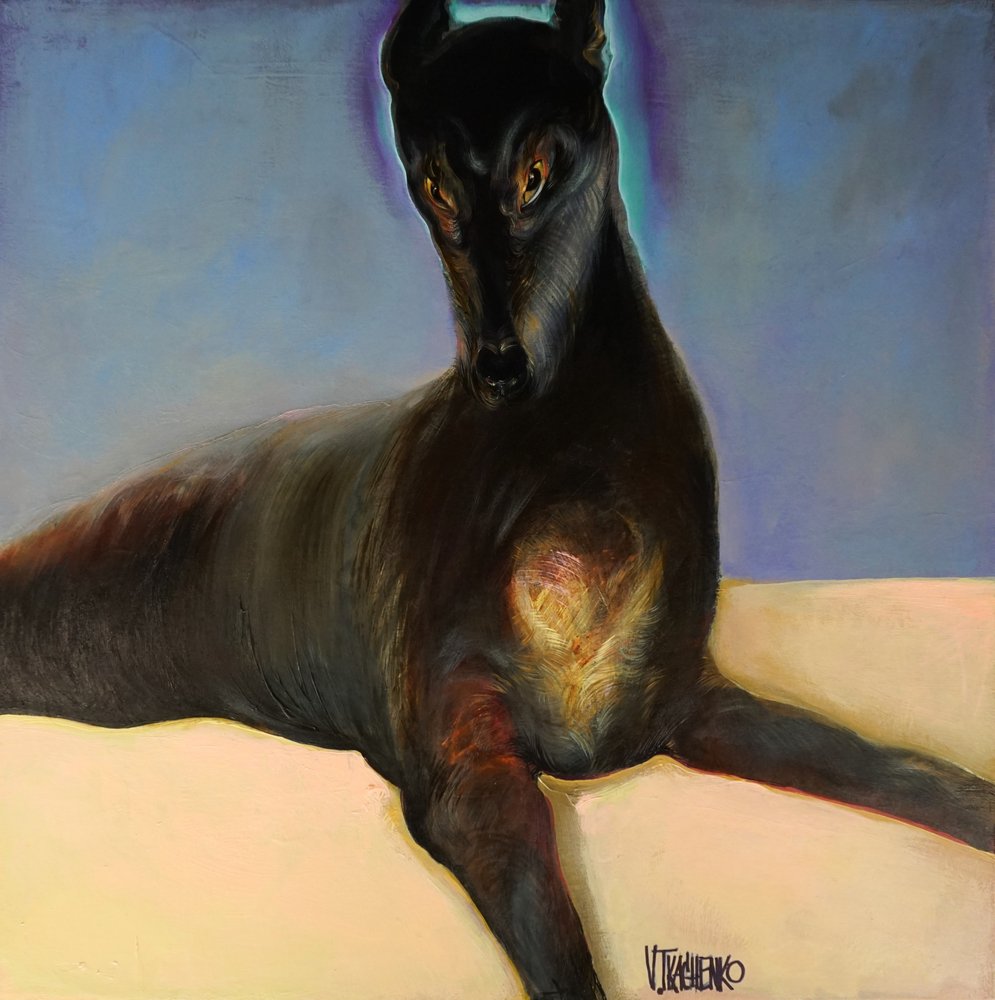 Goldäugiger Windhund von Victor Tkachenko