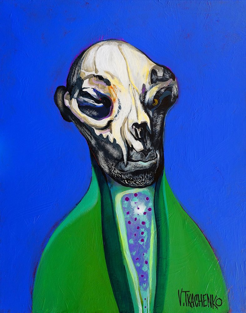 Surreale Schädelgestalt von Victor Tkachenko