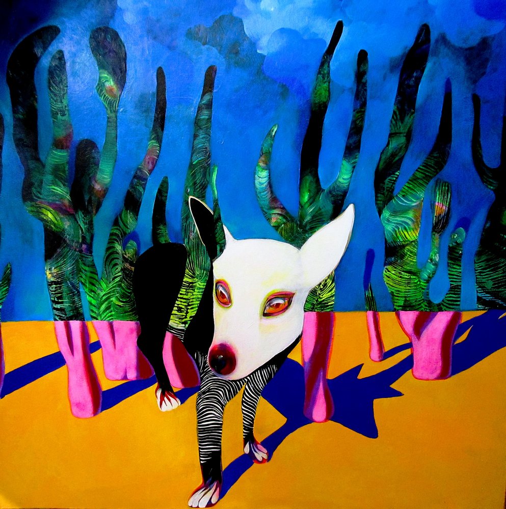 Lebendiger surrealer Hund von Victor Tkachenko