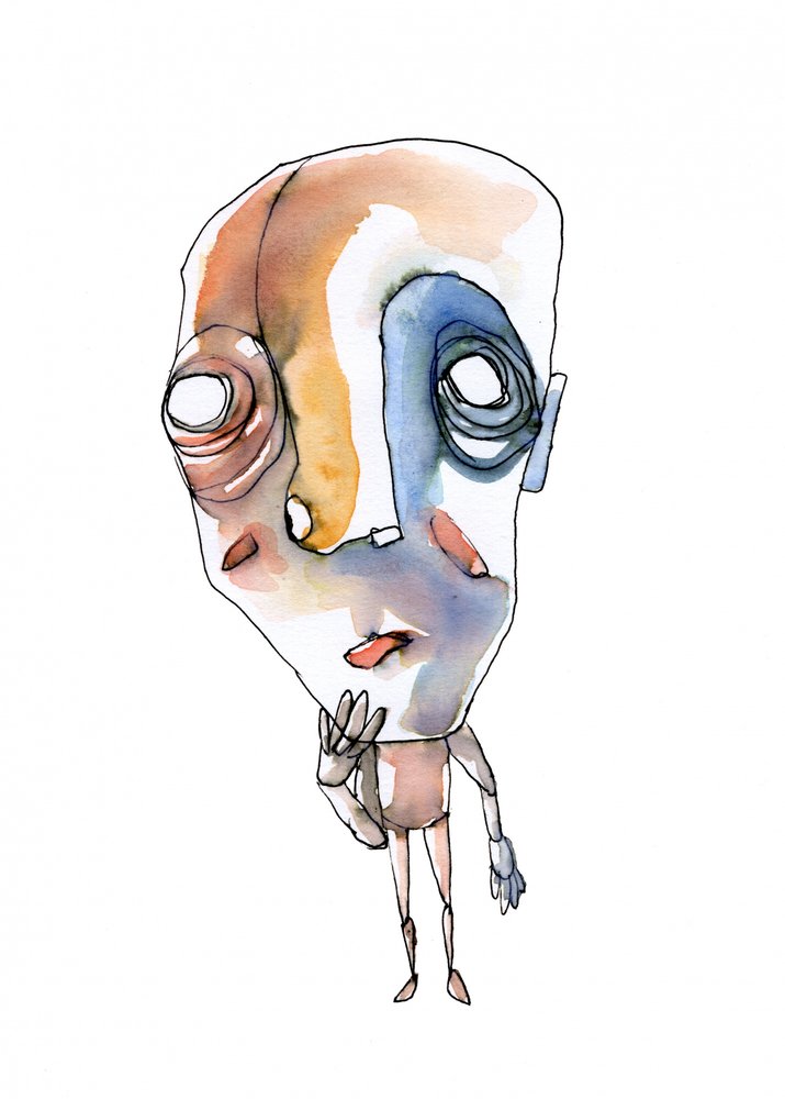 Nachdenkliche abstrakte Figur von Wildemar Doomgriever