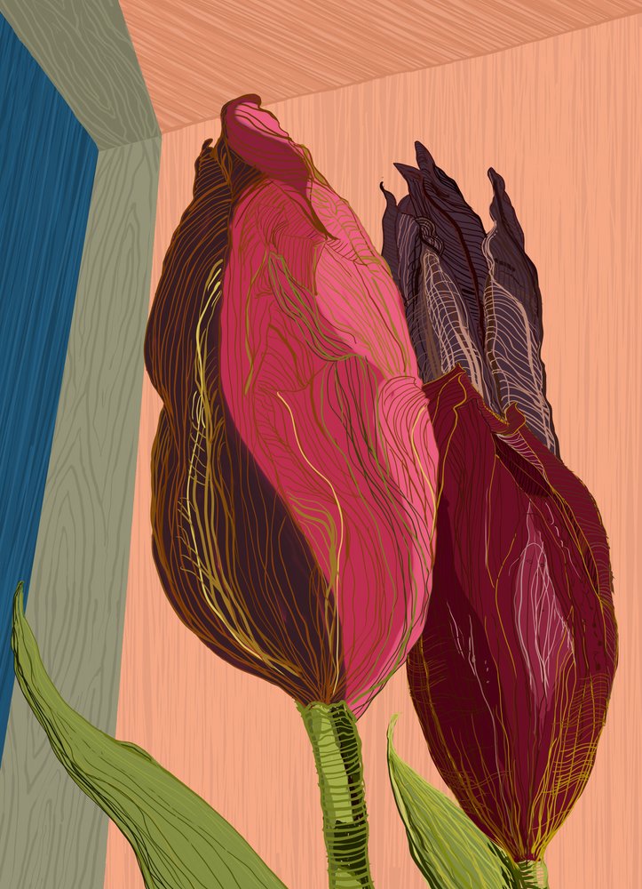 Lebendige moderne Tulpen von XHOZUCAN