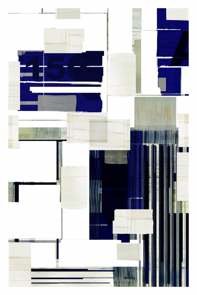 Abstrakte blaue Architektur von cartissi
