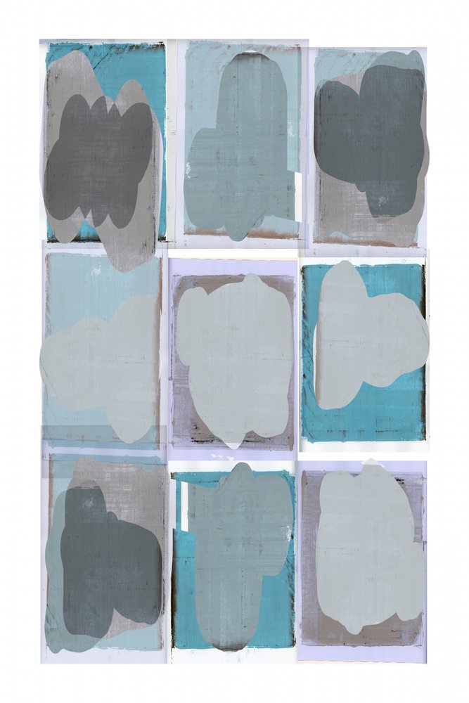 Abstrakte graue blaue Formen von cartissi