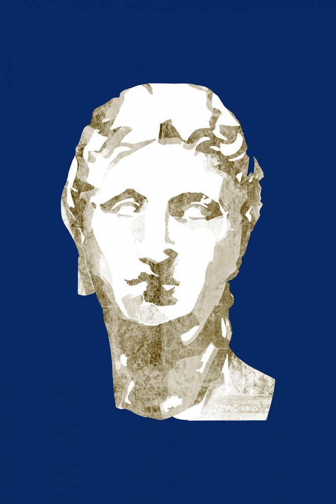 Antike Goldene Büste von cartissi