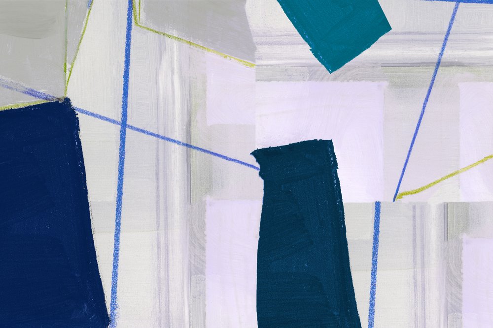 Blaue Geometrische Abstraktion von cartissi