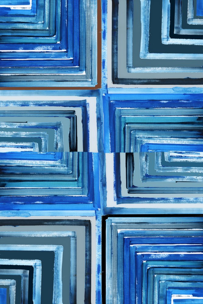 Blauer geometrischer Fluss von cartissi