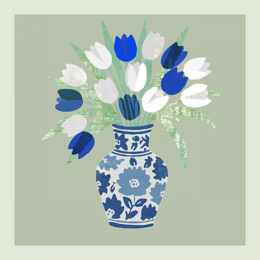 Chinoiserie-Tulpenstrauß von cartissi