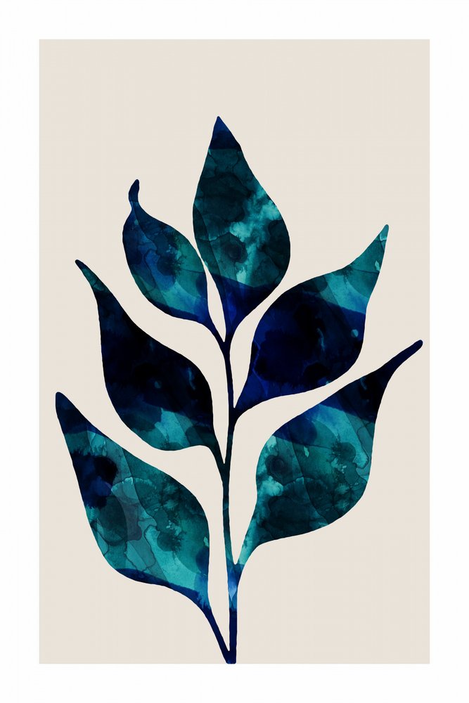 Tiefblaue Botanicals von cartissi