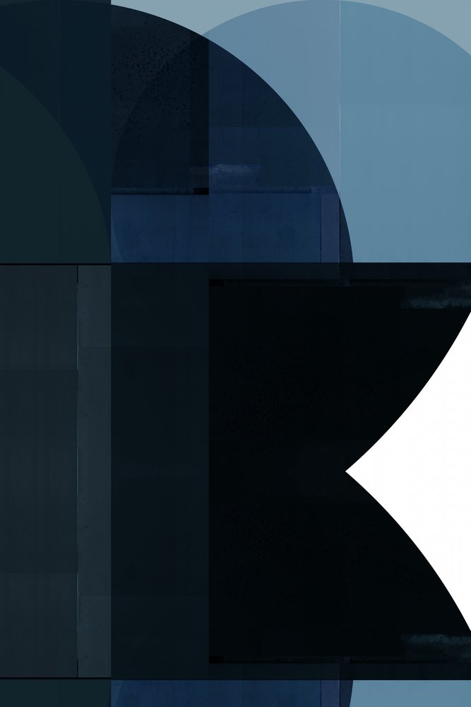 Tiefblaue geometrische Bögen von cartissi