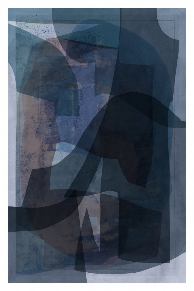 Tiefblaue geschichtete Formen von cartissi