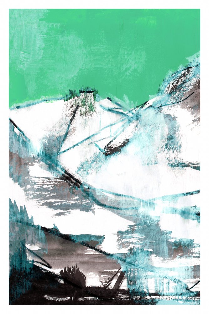 Smaragdener Berg abstrakt von cartissi