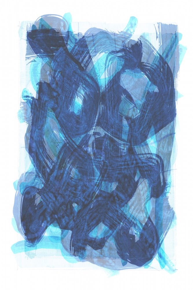 Flüssige blaue Abstraktion von cartissi