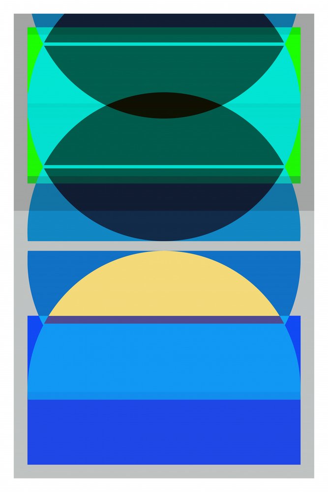 Geometrische Blau-Gelb-Schichten von cartissi