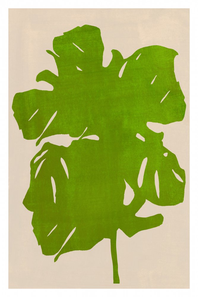 Grüne Monstera-Silhouette von cartissi