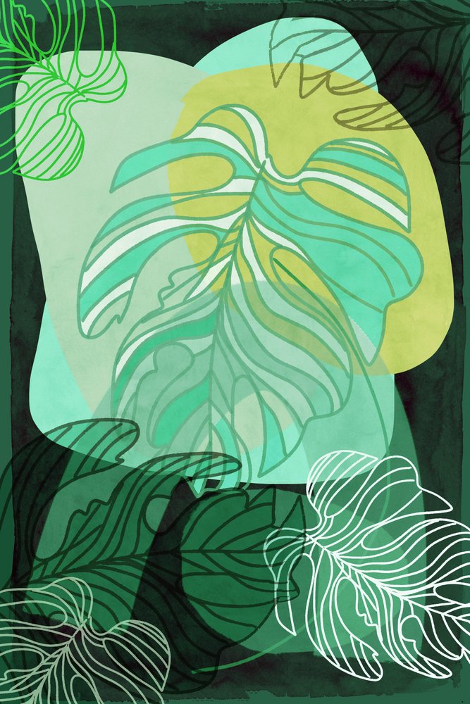 Grüne organische Monstera von cartissi