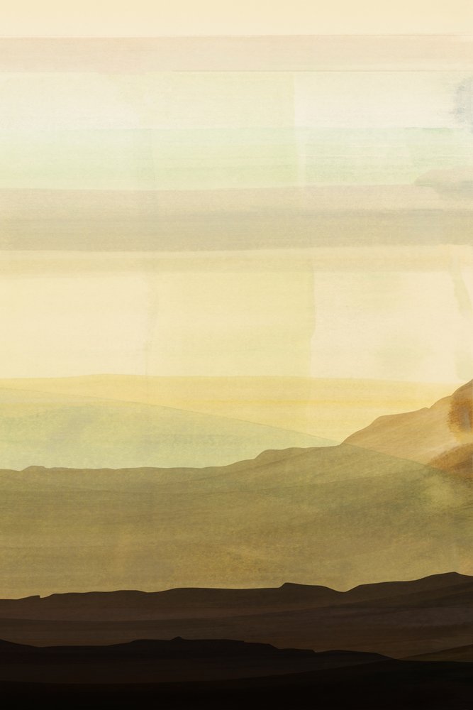 Neblige goldene Berge von cartissi