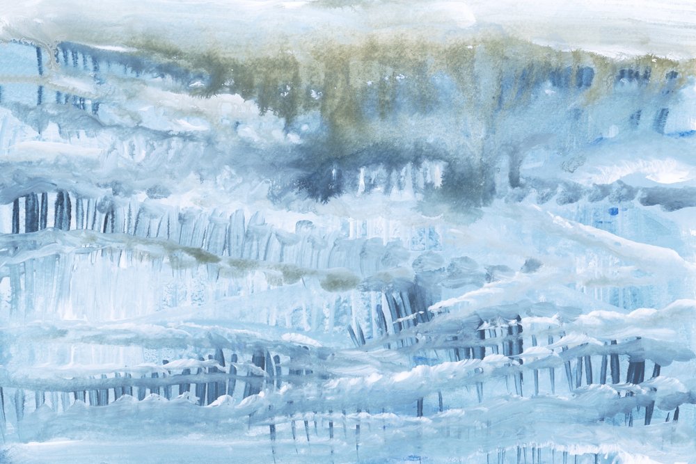 Eisige Blaue Landschaft von cartissi
