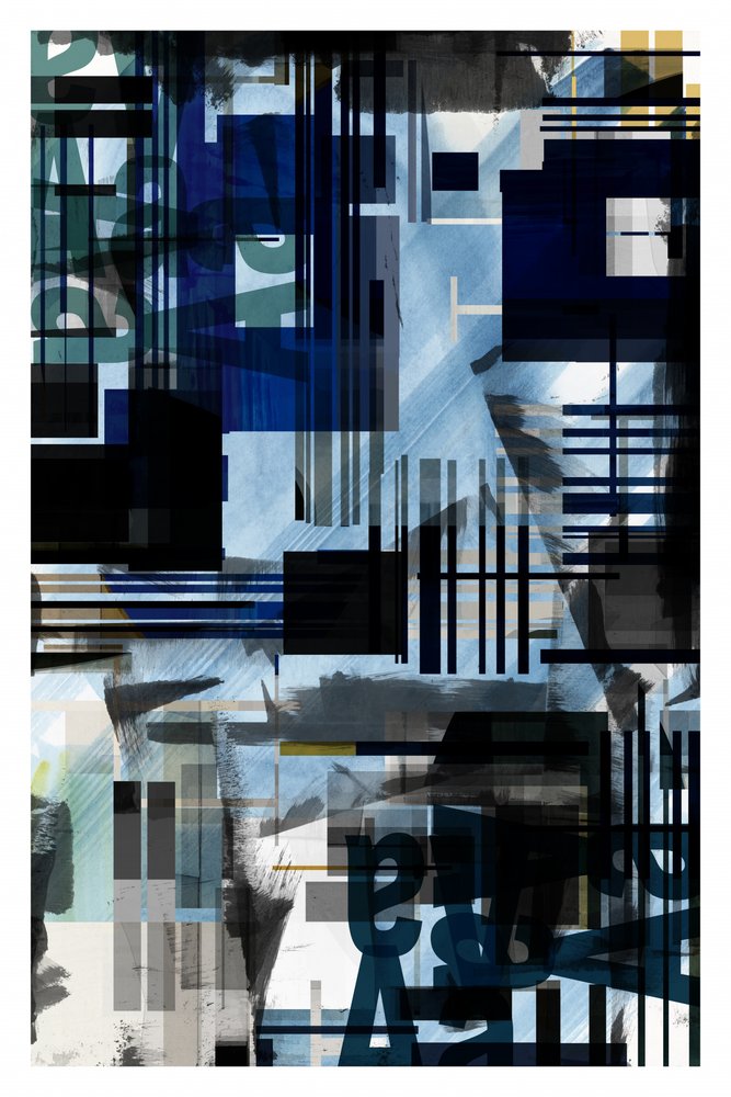 Geschichtetes geometrisches Blau von cartissi