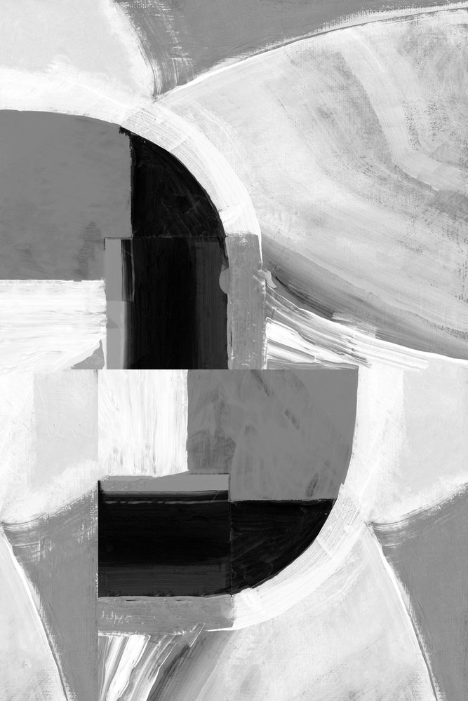 Monochrome geometrische Kurven von cartissi