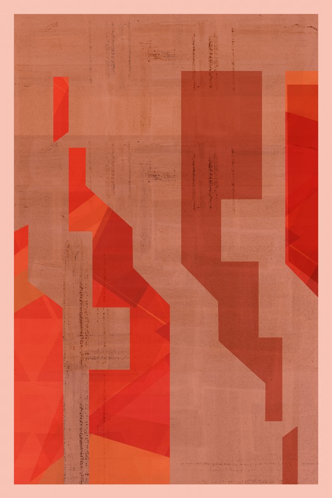 Orange geometrische Formen von cartissi