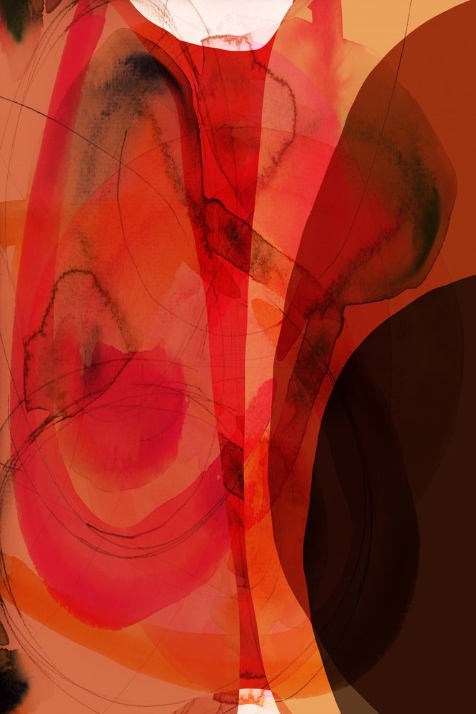 Orange Roter Abstrakter Fluss von cartissi