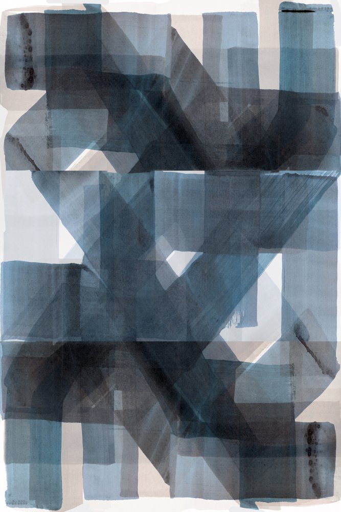 Überlappende blaue Geometrien von cartissi