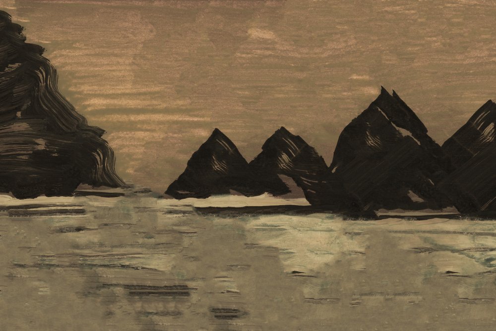 Gelassene Bergküste von cartissi