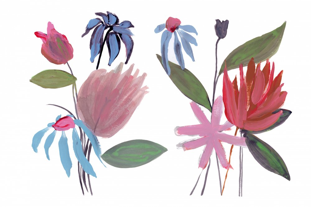 Lebendige abstrakte Blumen von cartissi